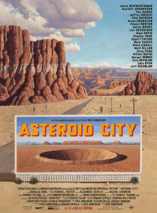 An advertisement for the film Asteroid City by Wes Anderson